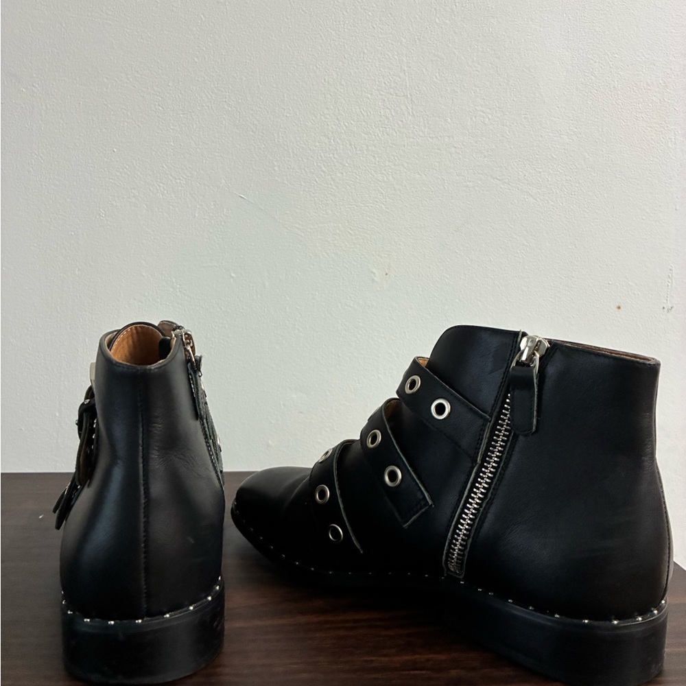 Sol Sana Black Ankle Boots with Buckle Straps - Picture 4 of 4
